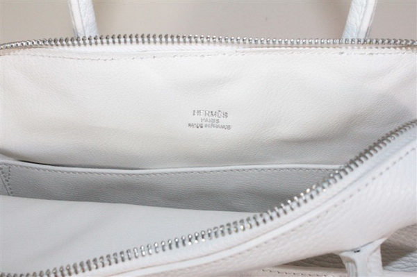 High Quality Replica Hermes Bolide Togo Leather Tote Bag White 1923 - Click Image to Close